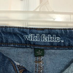 Jean skirt with studs